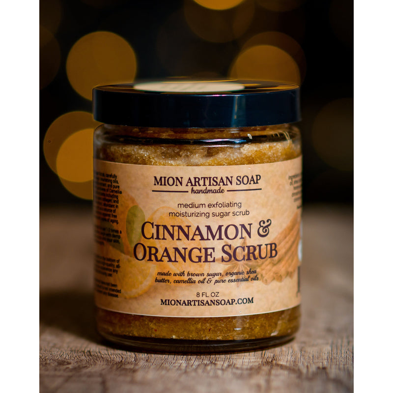 MION Artisan Soap Co. Cinnamon and Orange Sugar Scrub | Medium