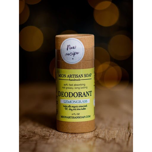 MION Artisan Soap Co. Deodorant - Lemongrass | Aluminum Free, Baking Soda Free