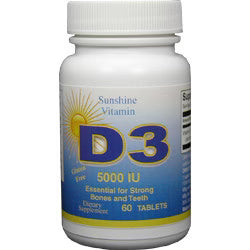 Sunshine Vitamina SUNSHINE VITAMIN D3 TB 5000U 60 Vitamins & Supplements
