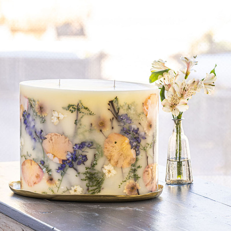 Rosy Rings Large Oval Gold Candle Plate Candle Plate