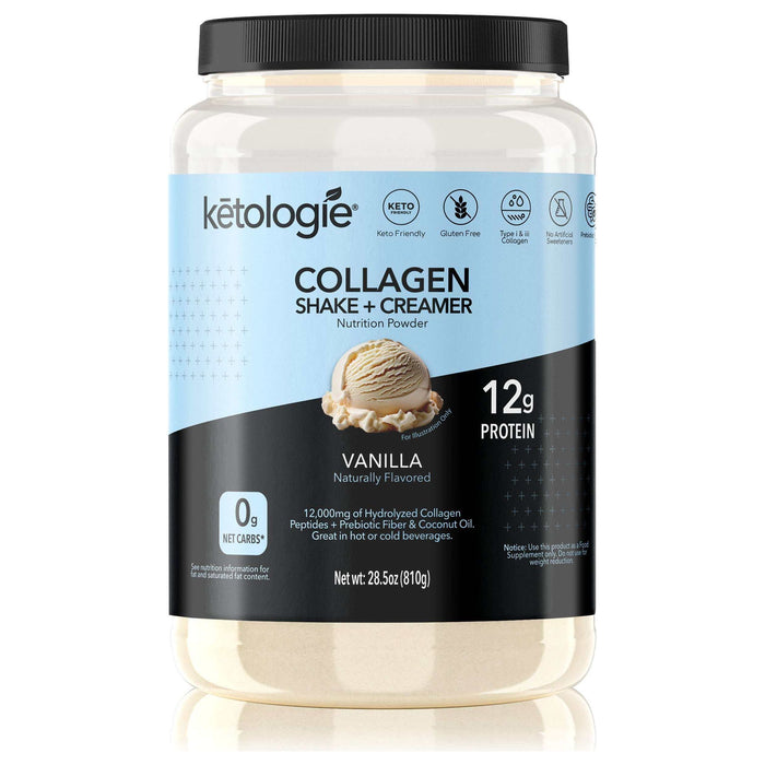 Vanilla Collagen Keto Shake + Creamer - 28.5oz