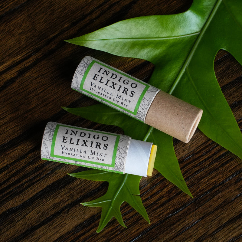 INDIGO ELIXIRS Vanilla Mint | Lip Bar Lip Balm Black