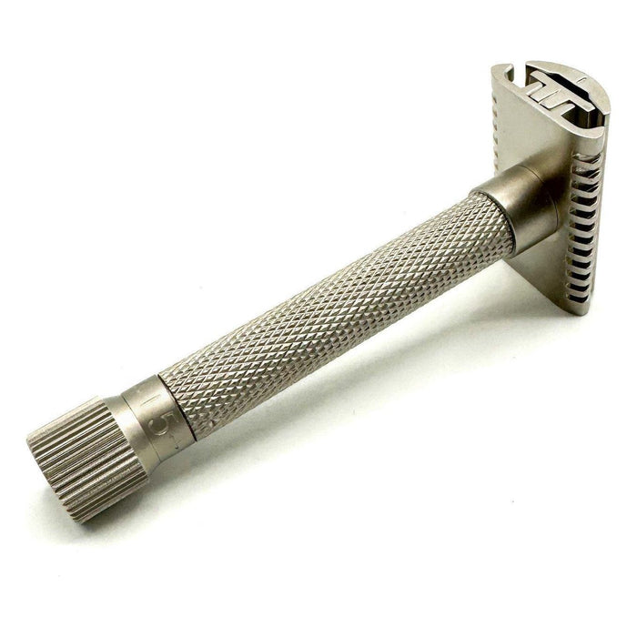 Parker Variant Adjustable Open Comb Safety Razor - Satin Chrome [VAR SC OC]