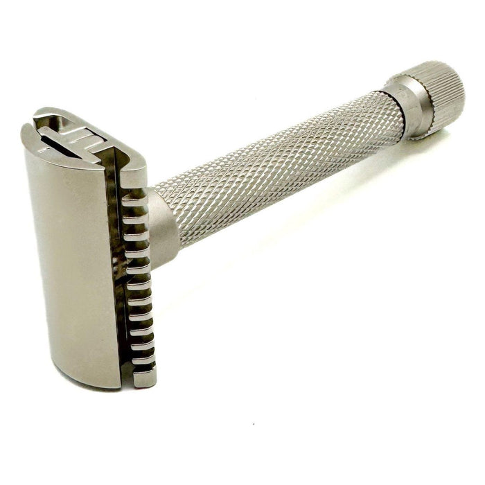 Parker Variant Adjustable Open Comb Safety Razor - Satin Chrome [VAR SC OC]