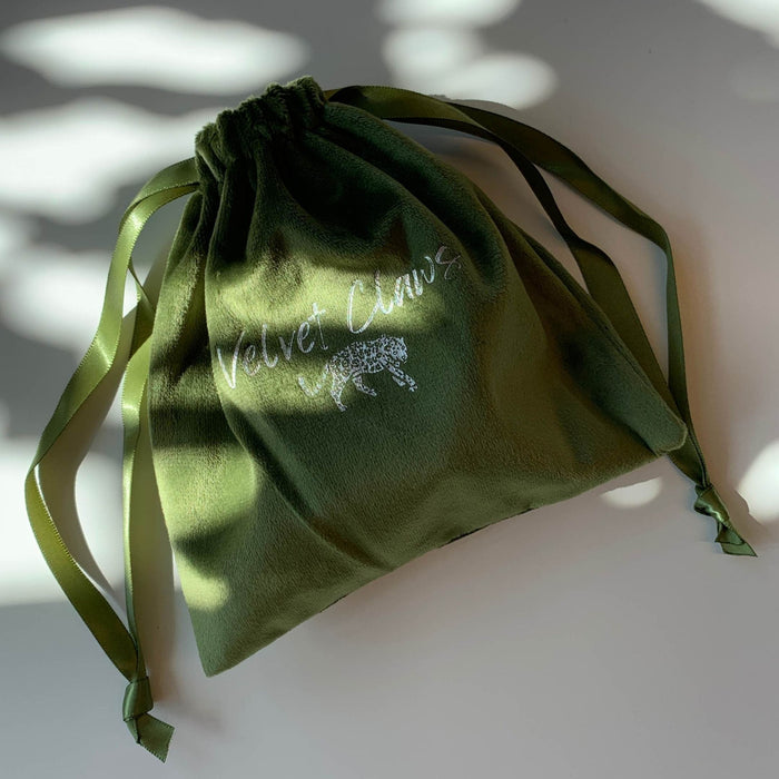 The Bullish Store - Velvet Claws Granny Square Crochet Covered Hair Claw | Claw Clip In Velvet Travel Bag