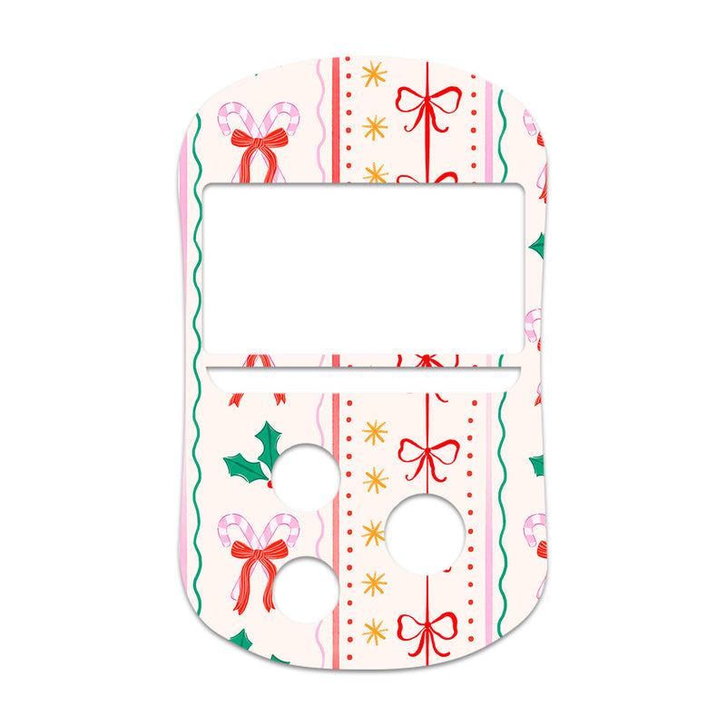 Peelz Holly Jolly Ribbon OneTouch Verio Flex Glucometer Sticker - Pump Peelz Peelz/Stickers