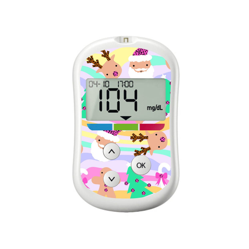 Peelz Christmas Pastel Sticker for OneTouch Verio Flex Glucometer Peelz/Stickers