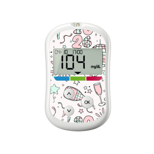 Peelz Cheers to '26 OneTouch Verio Flex Glucometer Sticker - Pump Peelz Peelz/Stickers