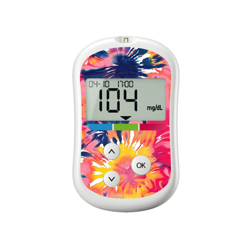 Peelz Summer Tie Dye for OneTouch Verio Flex Glucometer Peelz/Stickers