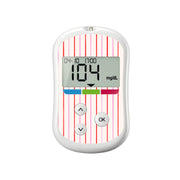 Peelz Peppermint Stripes OneTouch Verio Flex Glucometer Sticker - Pump Peelz Peelz/Stickers