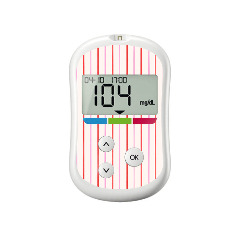 Peelz Peppermint Stripes OneTouch Verio Flex Glucometer Sticker - Pump Peelz Peelz/Stickers
