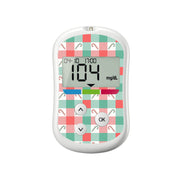 Peelz Peppermint Plaid OneTouch Verio Flex Glucometer Sticker - Pump Peelz Peelz/Stickers