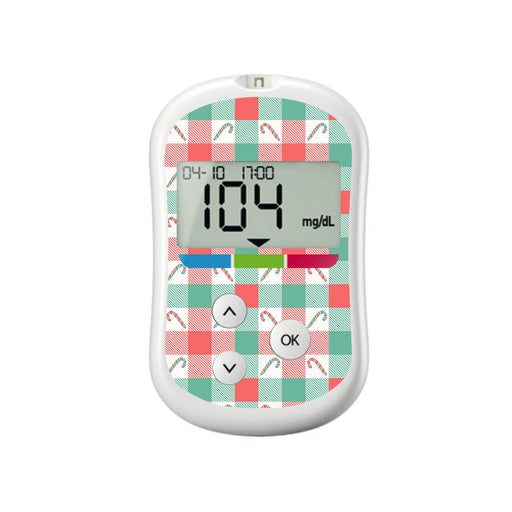 Peelz Peppermint Plaid OneTouch Verio Flex Glucometer Sticker - Pump Peelz Peelz/Stickers