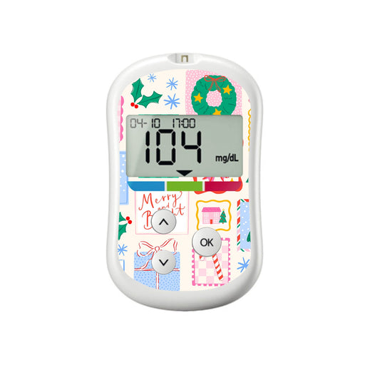 Peelz Holiday Greetings OneTouch Verio Flex Glucometer Sticker - Pump Peelz Peelz/Stickers