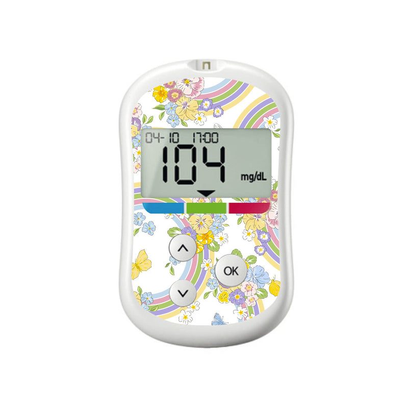 Peelz Rainbow Blooms for OneTouch Verio Flex Glucometer Peelz/Stickers