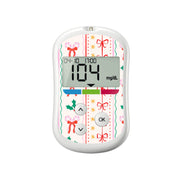 Peelz Holly Jolly Ribbon OneTouch Verio Flex Glucometer Sticker - Pump Peelz Peelz/Stickers