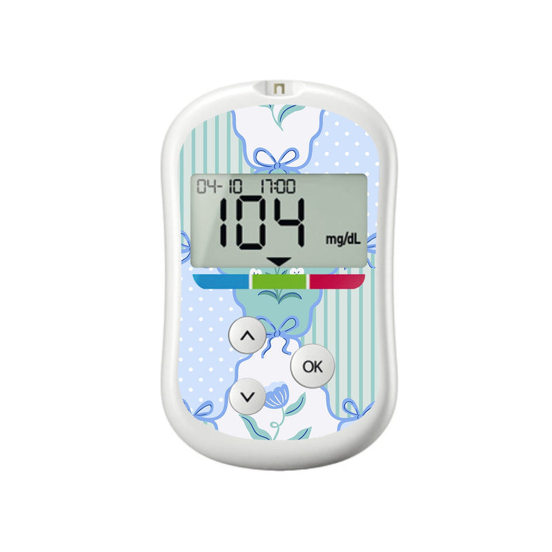 Peelz Cottage Bows OneTouch Verio Flex Glucometer Sticker - Pump Peelz Peelz/Stickers