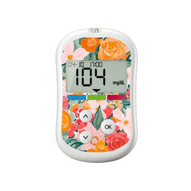 Peelz Blush Blossom for OneTouch Verio Flex Glucometer Peelz/Stickers
