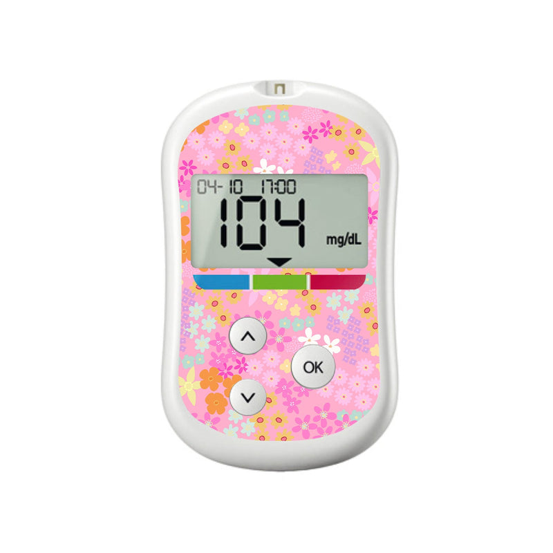 Peelz Pink Petals OneTouch Verio Flex Glucometer Sticker - Pump Peelz Peelz/Stickers