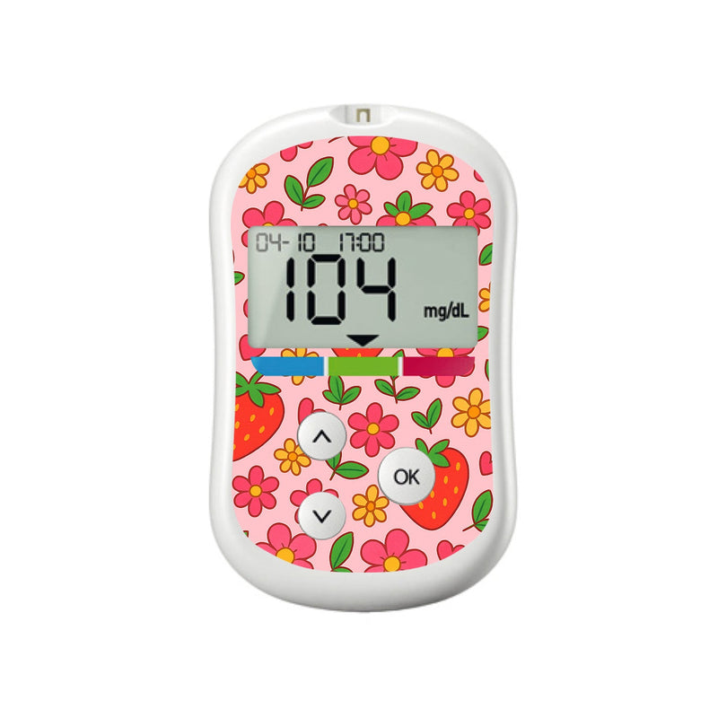 Peelz Strawberry Garden OneTouch Verio Flex Glucometer Sticker - Pump Peelz Peelz/Stickers