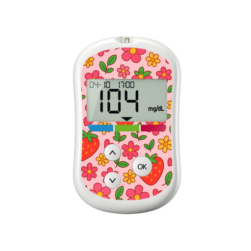 Peelz Strawberry Garden OneTouch Verio Flex Glucometer Sticker - Pump Peelz Peelz/Stickers