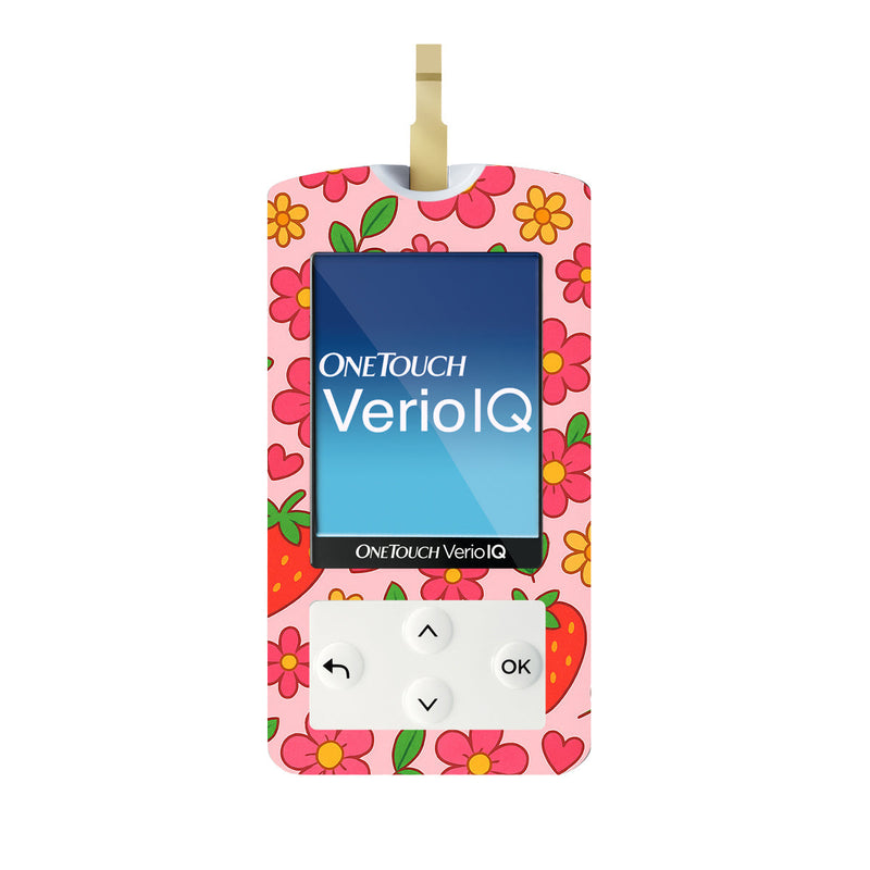 Peelz Strawberry Garden OneTouch Verio IQ Glucometer Sticker - Pump Peelz Peelz/Stickers