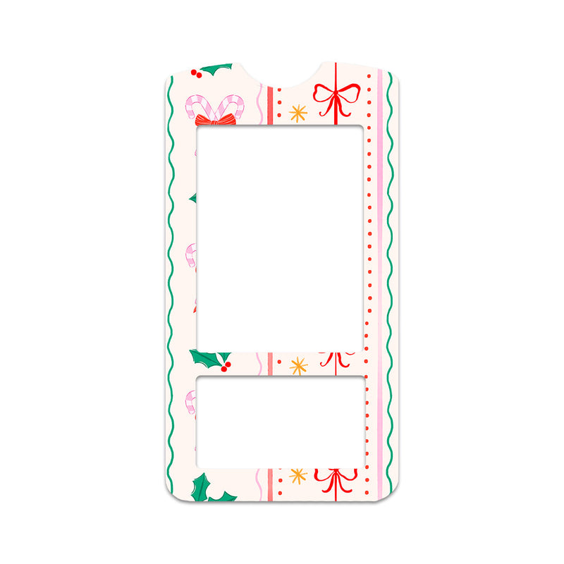 Peelz Holly Jolly Ribbon OneTouch Verio IQ Glucometer Sticker - Pump Peelz Peelz/Stickers