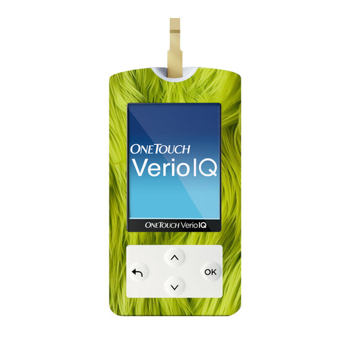 Peelz Green Fur Sticker for OneTouch Verio IQ Glucometer Peelz/Stickers