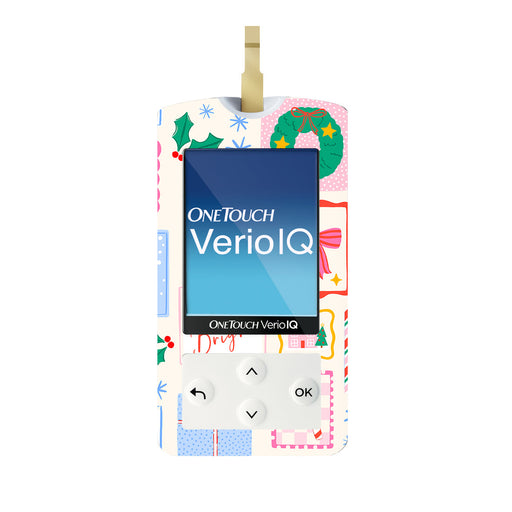 Peelz Holiday Greetings OneTouch Verio IQ Glucometer Sticker - Pump Peelz Peelz/Stickers
