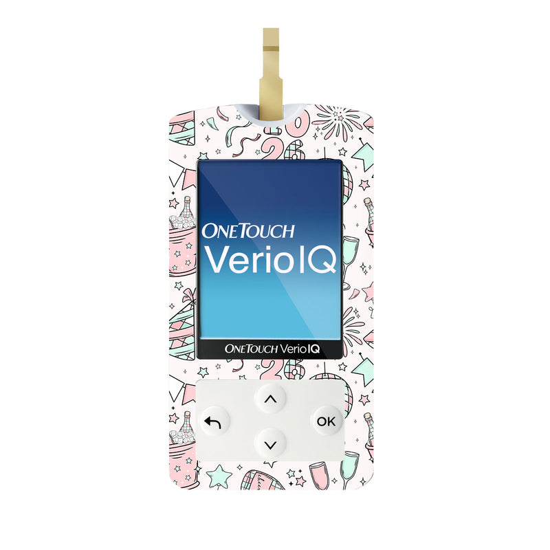 Peelz Cheers to '26 OneTouch Verio IQ Glucometer Sticker - Pump Peelz Peelz/Stickers