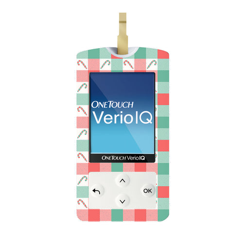 Peelz Peppermint Plaid OneTouch Verio IQ Glucometer Sticker - Pump Peelz Peelz/Stickers