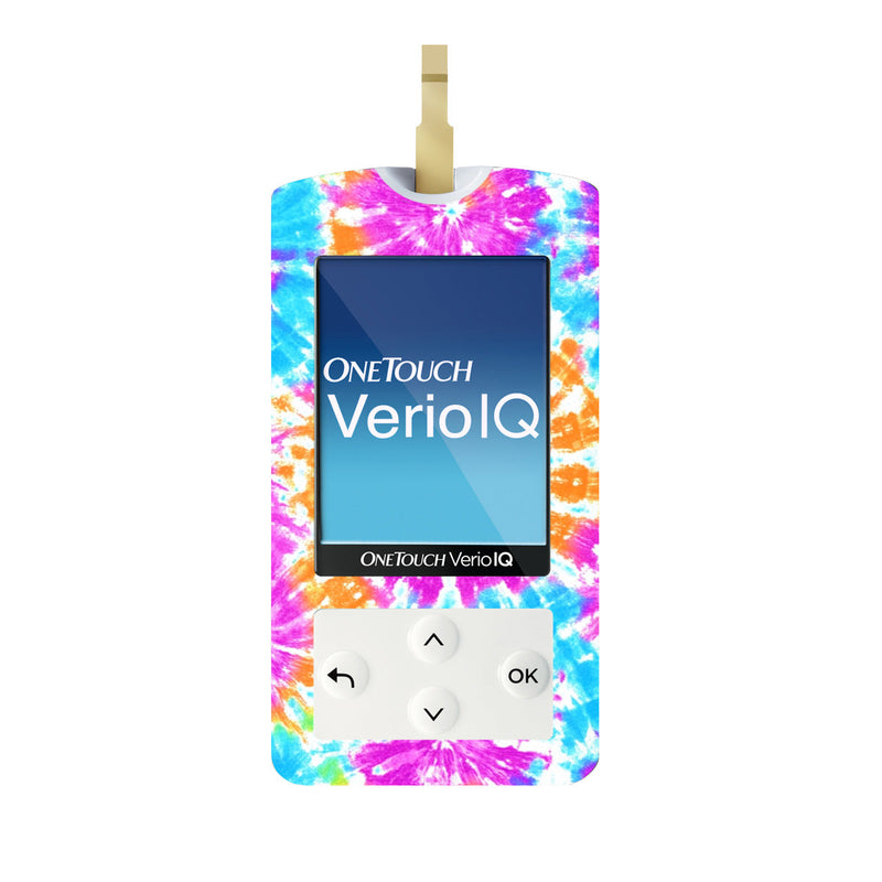 Peelz Neon Tie Dye for OneTouch Verio IQ Glucometer Peelz/Stickers