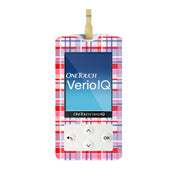 Peelz Party Plaid OneTouch Verio IQ Glucometer Sticker - Pump Peelz Peelz/Stickers