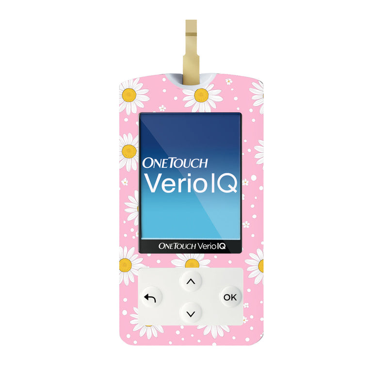Peelz Spring Daisy OneTouch Verio IQ Glucometer Sticker - Pump Peelz Peelz/Stickers