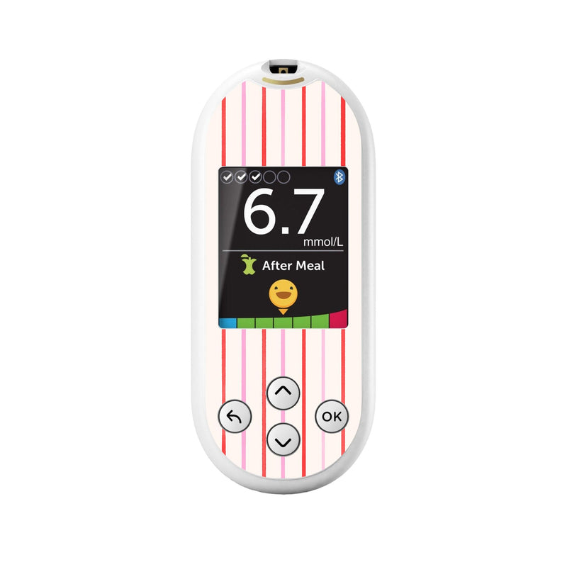 Peelz Peppermint Stripes OneTouch Verio Reflect Glucometer - Pump Peelz Peelz/Stickers
