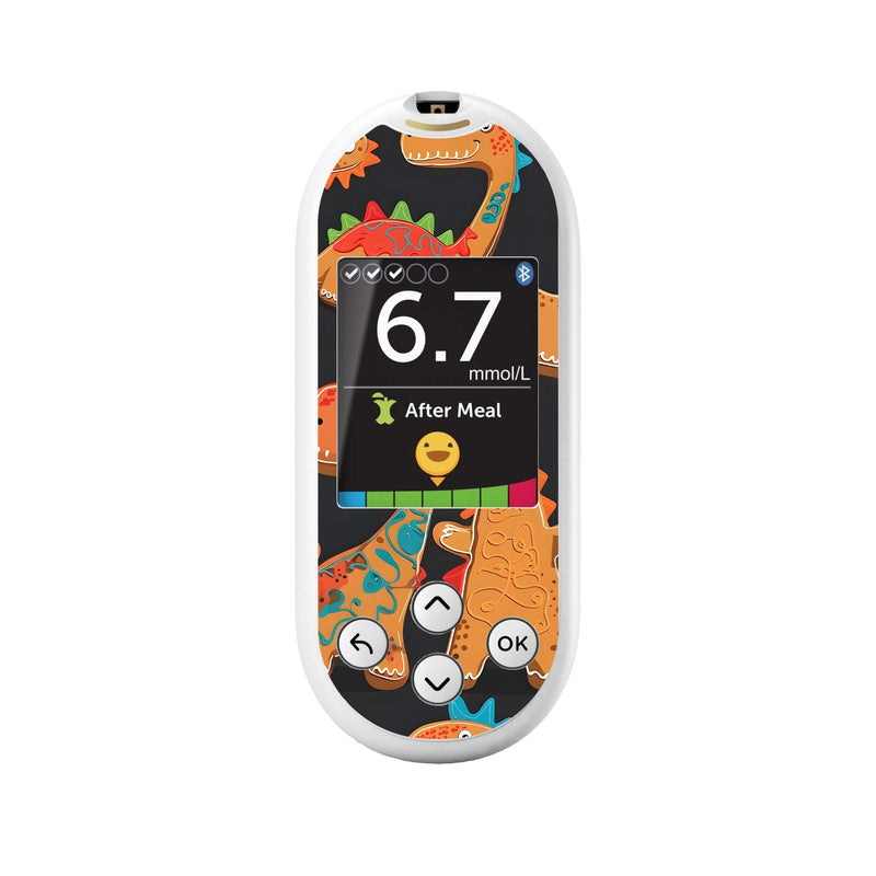 Peelz Jurassic Gingerbread OneTouch Verio Reflect Glucometer - Pump Peelz Peelz/Stickers