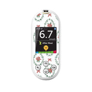 Peelz Poinsettia Parade OneTouch Verio Reflect Glucometer - Pump Peelz Peelz/Stickers