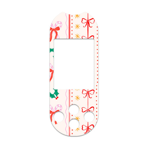 Peelz Holly Jolly Ribbon OneTouch Verio Reflect Glucometer - Pump Peelz Peelz/Stickers