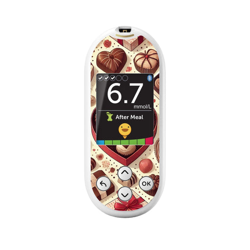 Peelz Chocolate Love for OneTouch Verio Reflect Glucometer Peelz/Stickers