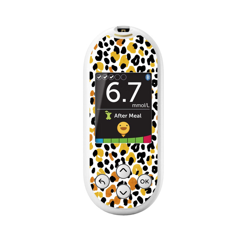 Peelz Golden Leopard OneTouch Verio Reflect Glucometer - Pump Peelz Peelz/Stickers