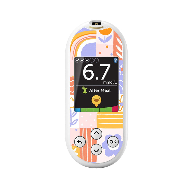 Peelz Wildflower Doodle OneTouch Verio Reflect Glucometer - Pump Peelz Peelz/Stickers