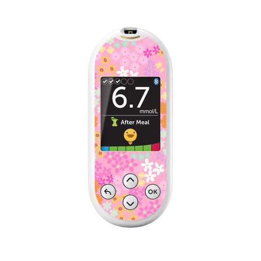 Peelz Pink Petals OneTouch Verio Reflect Glucometer - Pump Peelz Peelz/Stickers