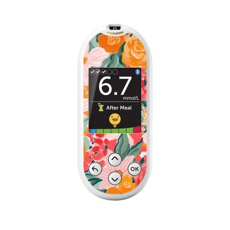 Peelz Blush Blossom for OneTouch Verio Reflect Glucometer Peelz/Stickers