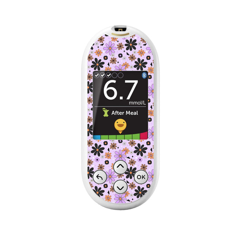 Peelz Batty Blooms OneTouch Verio Reflect Glucometer - Pump Peelz Peelz/Stickers