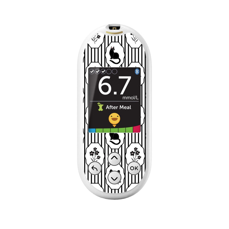 Peelz Midnight Cat OneTouch Verio Reflect Glucometer - Pump Peelz Peelz/Stickers