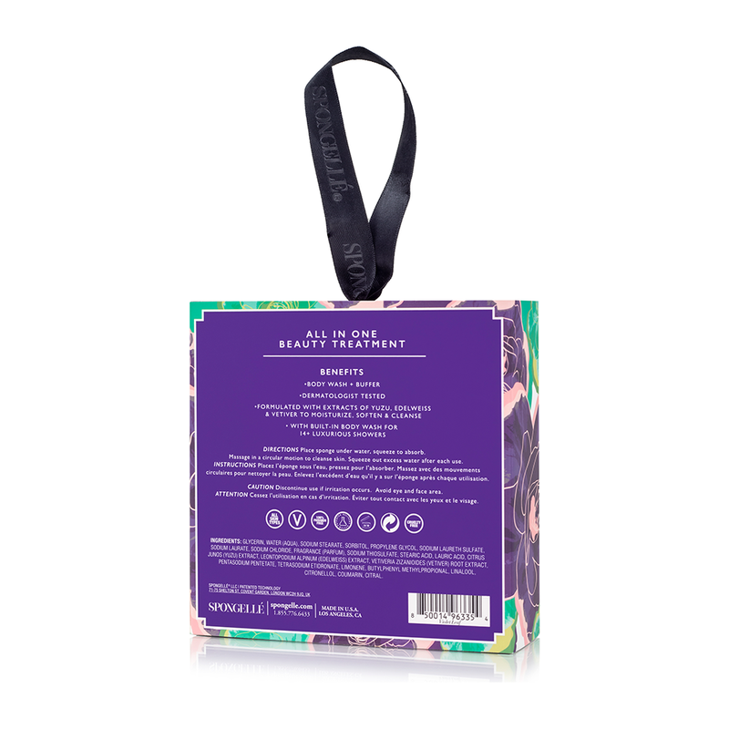 Spongellé Violet Leaf | Boxed Flower Body Wash Infused Buffer