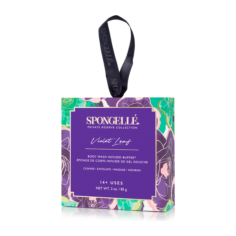 Spongellé Violet Leaf | Boxed Flower Body Wash Infused Buffer
