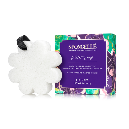 Spongellé Violet Leaf | Boxed Flower Body Wash Infused Buffer