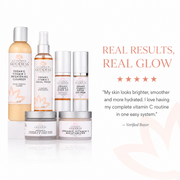 Glimmer Goddess® Organic Skin Care Vitamin C 6-Step Anti-Aging System – Complete Brightening Routine with SPF 30 Gift Packs & Value Sets White Smoke 6 Pc System
