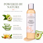 Glimmer Goddess® Organic Skin Care Organic Vitamin C Brightening Cleanser – Gentle Face Wash Cleansers & Scrubs White Smoke